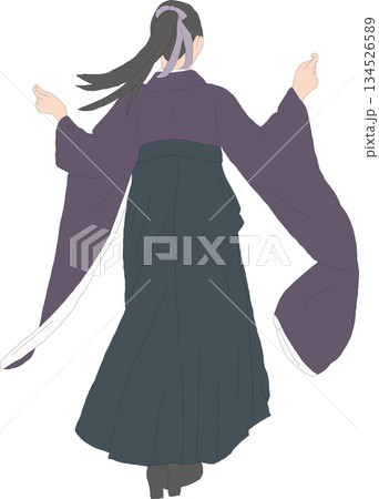 袴を着た女性 袴を着た女性 134526589