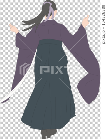 袴を着た女性 袴を着た女性 134526589