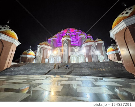 This is mosque dome in Makasar at night This is mosque dome in Makasar at night 134527291