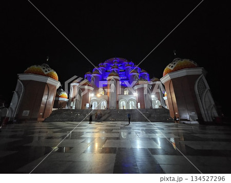 This is mosque dome in Makasar at night This is mosque dome in Makasar at night 134527296