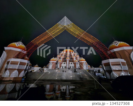 This is mosque dome in Makasar at night This is mosque dome in Makasar at night 134527308