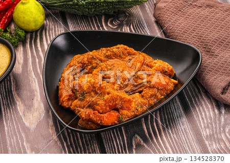 Indian cuisine - Prawns malabar masala 134528370