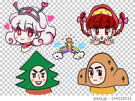A fun illustration set recommended for icons A fun illustration set recommended for icons 134528512