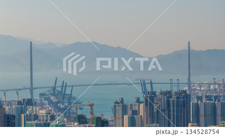 Dec 17 2025 Stonecutters Bridge Modern Cable Stayed Bridge Hong Kong 134528754