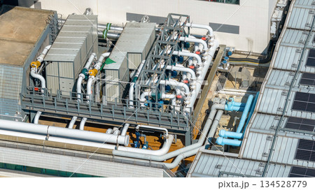 Dec 17 2025 Rooftop Mechanical System With Piping, Valves, and Cooling 134528779