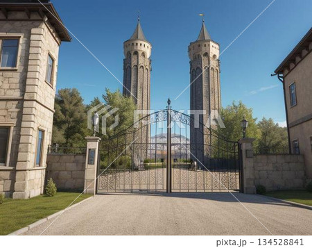 塔がある中庭 塔がある中庭 134528841