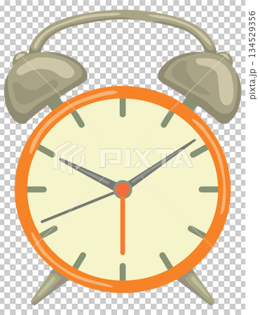 帶鈴鐺的鬧鐘插圖（向量圖） 134529356