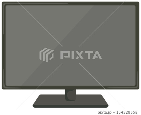 電源を落としたテレビのイラスト ベクター素材 134529358