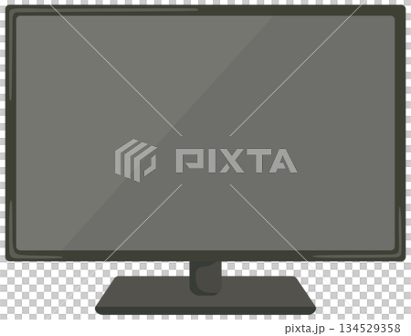 電源を落としたテレビのイラスト ベクター素材 134529358