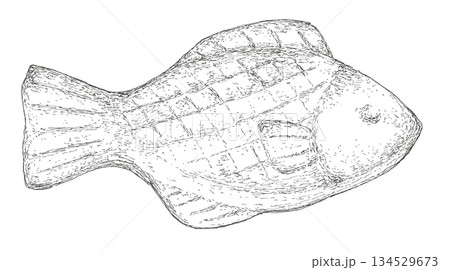 フィッシュパイの手描きイラスト フィッシュパイの手描きイラスト 134529673