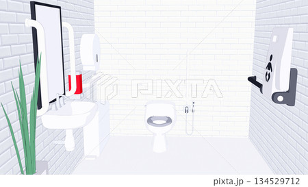 お洒落なトイレのイラスト お洒落なトイレのイラスト 134529712