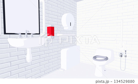 おしゃれなトイレのイラスト 134529880