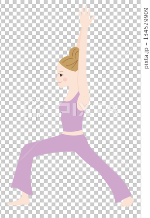 Yoga Hero Pose Purple Yoga Hero Pose Purple 134529909