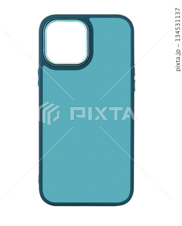 Silicone phone case on white background in insulation 134531137