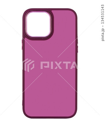 Silicone phone case on white background in insulation Silicone phone case on white background in insulation 134531143