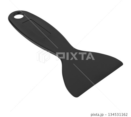 plastic spatula, tool, on white background in insulation plastic spatula, tool, on white background in insulation 134531162
