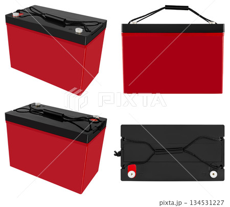industrial gel battery, insulated on white background 134531227