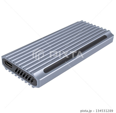 external hard drive, isolated on a white background 134531289