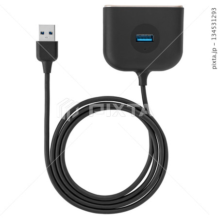 USB-C Hub multifunction station, on white background in isolation 134531293