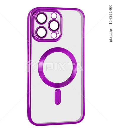 Silicone phone case, white background in insulation 134531460