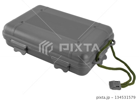 plastic waterproof container, on a white background in insulation 134531579