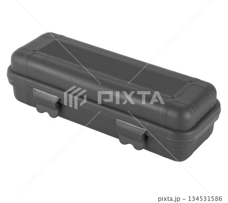 plastic waterproof container, on a white background in insulation 134531586
