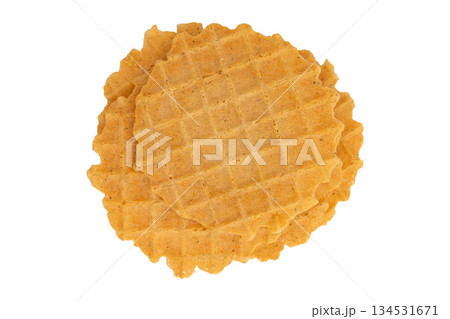 thin crispy wafers 134531671
