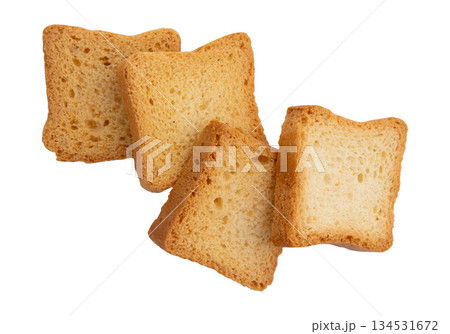 mini toast isolated on white mini toast isolated on white 134531672