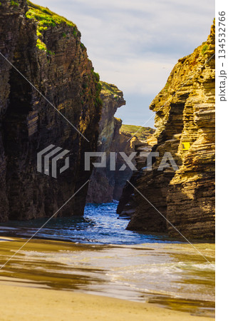 Cathedral Beach in Galicia Spain. Cathedral Beach in Galicia Spain. 134532766