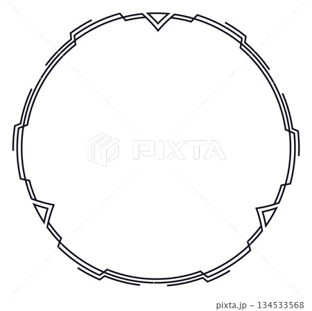 Elegant geometric circle frame for stylish design projects 134533568