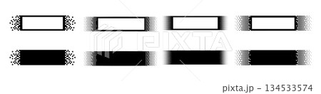 Abstract pixel art banner with geometric patterns Abstract pixel art banner with geometric patterns 134533574