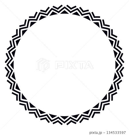 African tribal circle frame design for cultural art projects 134533597