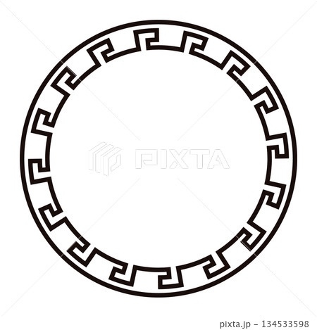 Greek geometric frame design for decorative projects Greek geometric frame design for decorative projects 134533598