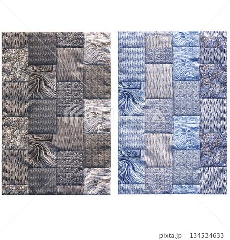 carpet for interior isolated on transparent background, home decor, 3D illustration, cg render 134534633