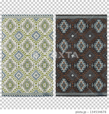 carpet for interior isolated on transparent background, home decor, 3D illustration, cg render 134534678