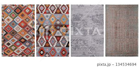 carpet for interior isolated on transparent background, home decor, 3D illustration, cg render 134534694