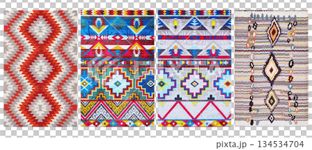 carpet for interior isolated on transparent background, home decor, 3D illustration, cg render 134534704