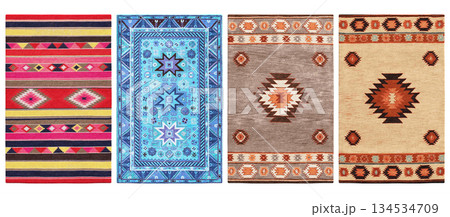 carpet for interior isolated on transparent background, home decor, 3D illustration, cg render carpet for interior isolated on transparent background, home decor, 3D illustration, cg render 134534709