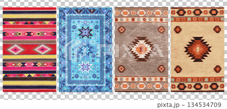 carpet for interior isolated on transparent background, home decor, 3D illustration, cg render carpet for interior isolated on transparent background, home decor, 3D illustration, cg render 134534709