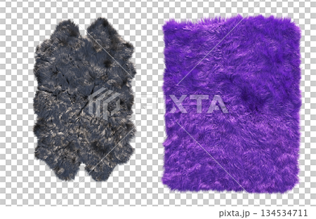 carpet for interior isolated on transparent background, home decor, 3D illustration, cg render 134534711