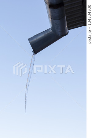 icicle, frozen water icicle, frozen water 134534930
