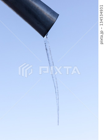 icicle, frozen water icicle, frozen water 134534931