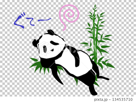 Panda illustration ~1~ Panda relaxing to his heart's content Panda illustration ~1~ Panda relaxing to his heart's content 134535710