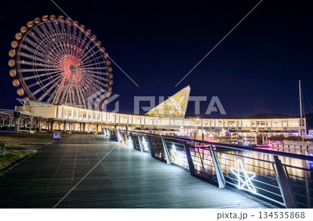 蒲郡市、ラグーナテンボスの夜景(フェスティバルマーケット) 蒲郡市、ラグーナテンボスの夜景(フェスティバルマーケット) 134535868