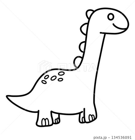 dinosaur coloring book page for kids 134536891
