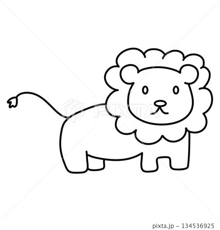 Lion Coloring Page for Kids 134536925