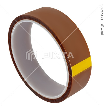 adhesive tape wrapped in a roll, insulated on a white background adhesive tape wrapped in a roll, insulated on a white background 134537689