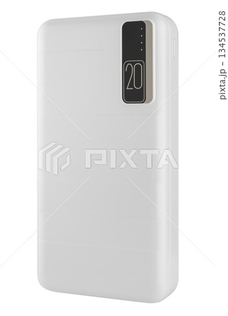 portable external battery for charging your phone, on white background in insulation portable external battery for charging your phone, on white background in insulation 134537728