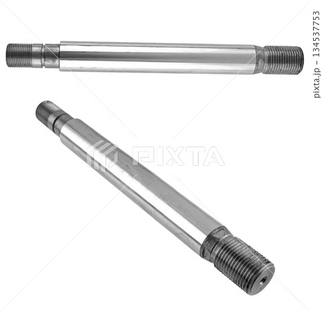 axle, Spare part from a car, on a white background in insulation axle, Spare part from a car, on a white background in insulation 134537753