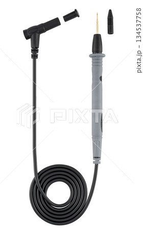 Multimeter probes universal, on white background, insulated 134537758